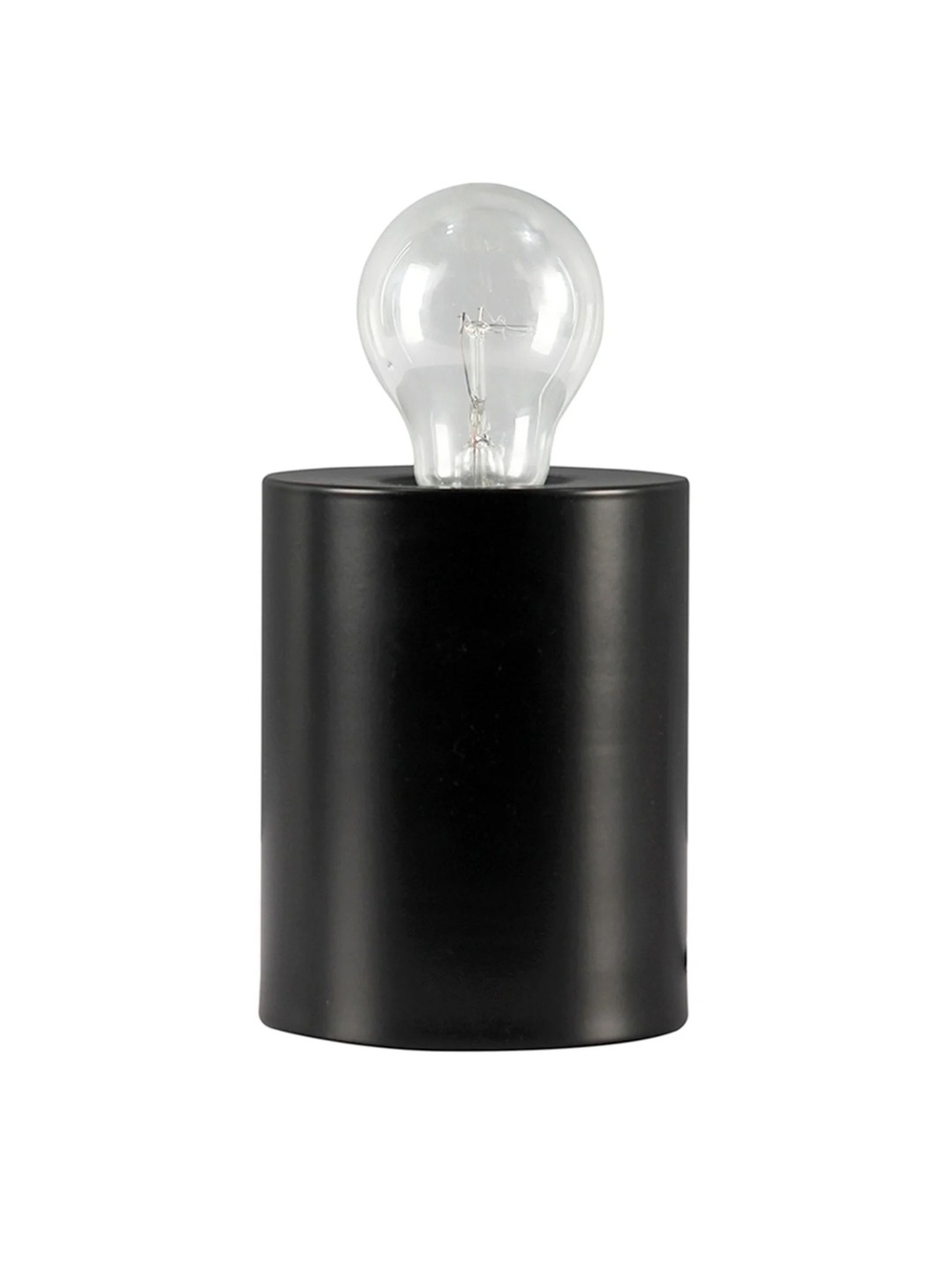 Minimal Black Cylinder Table Lamp
